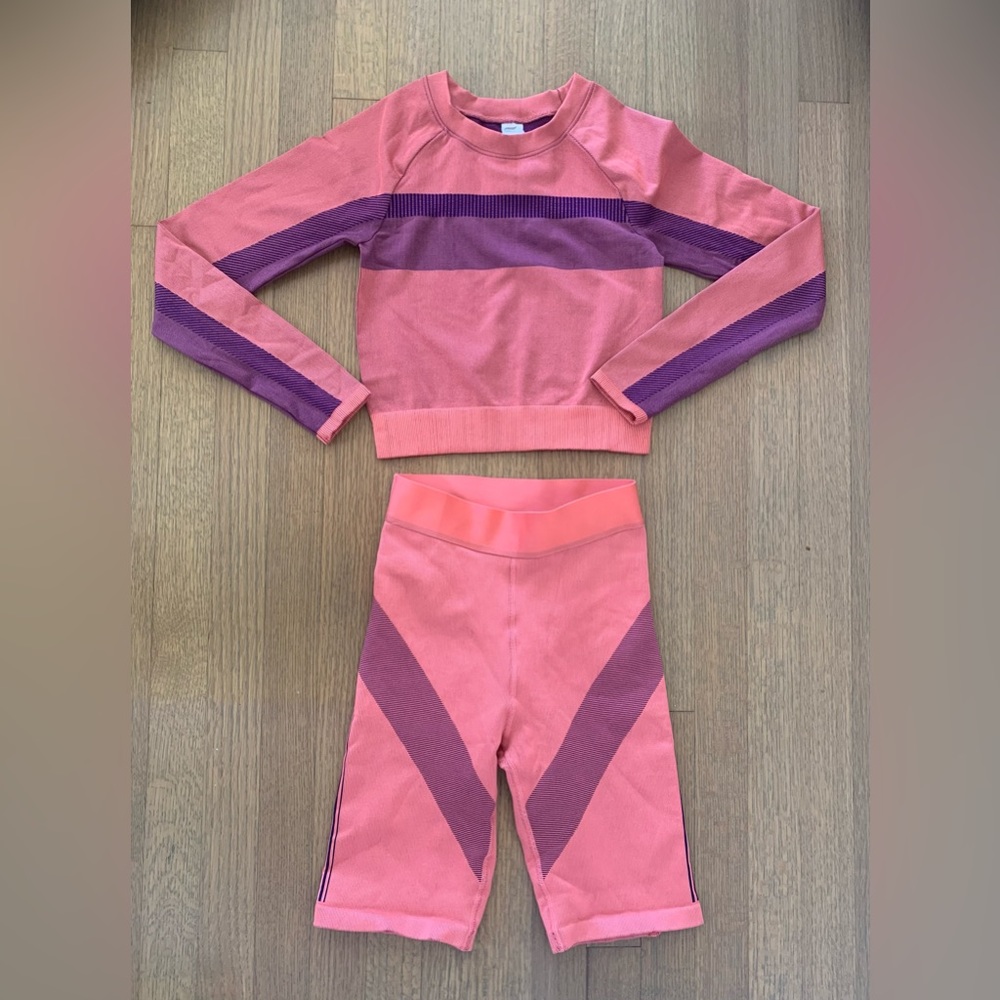 Fabletics bike short and top set NWOT